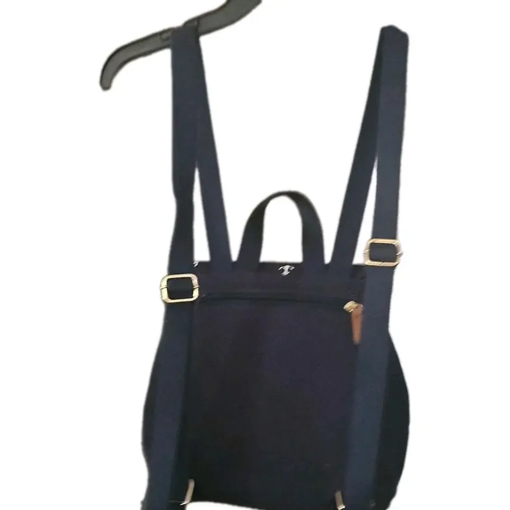 Tommy Hilfiger Backpack Navy Blue With Anchors And Boat TH LOGO